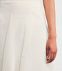 MAX&Co. White Canvas Balloon Midi Skirt