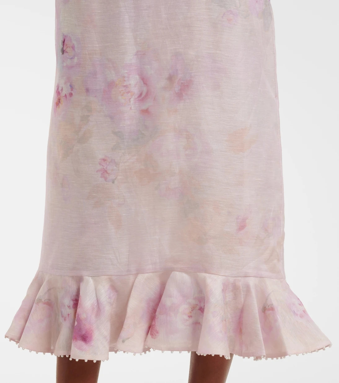 Zimmermann - Crush linen and silk midi dress