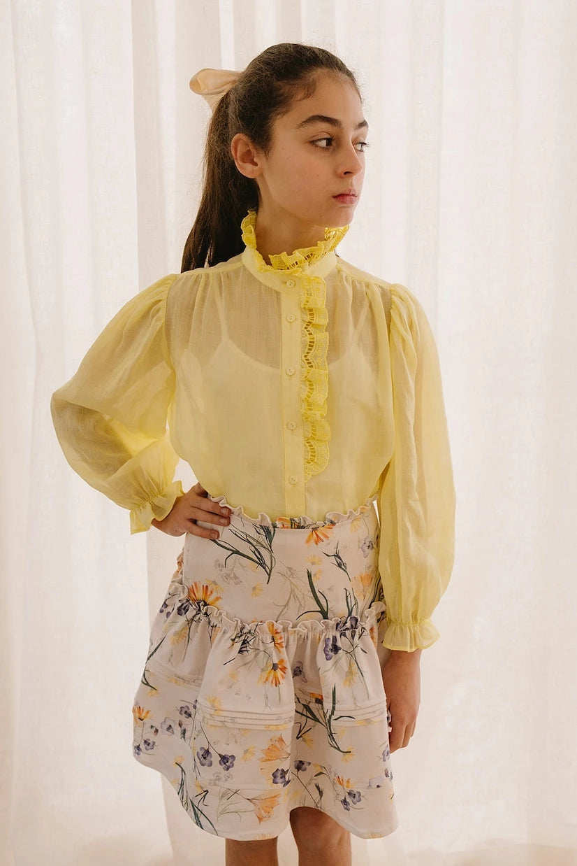 Petite Amalie - Embroidered linen shirt
