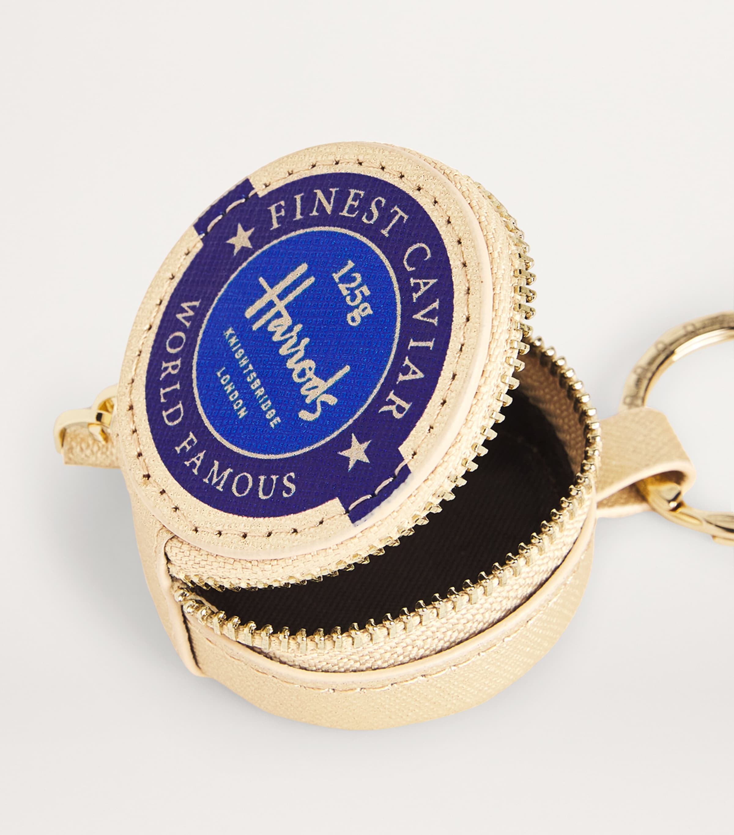 Harrods Multi Leather Caviar Keyring