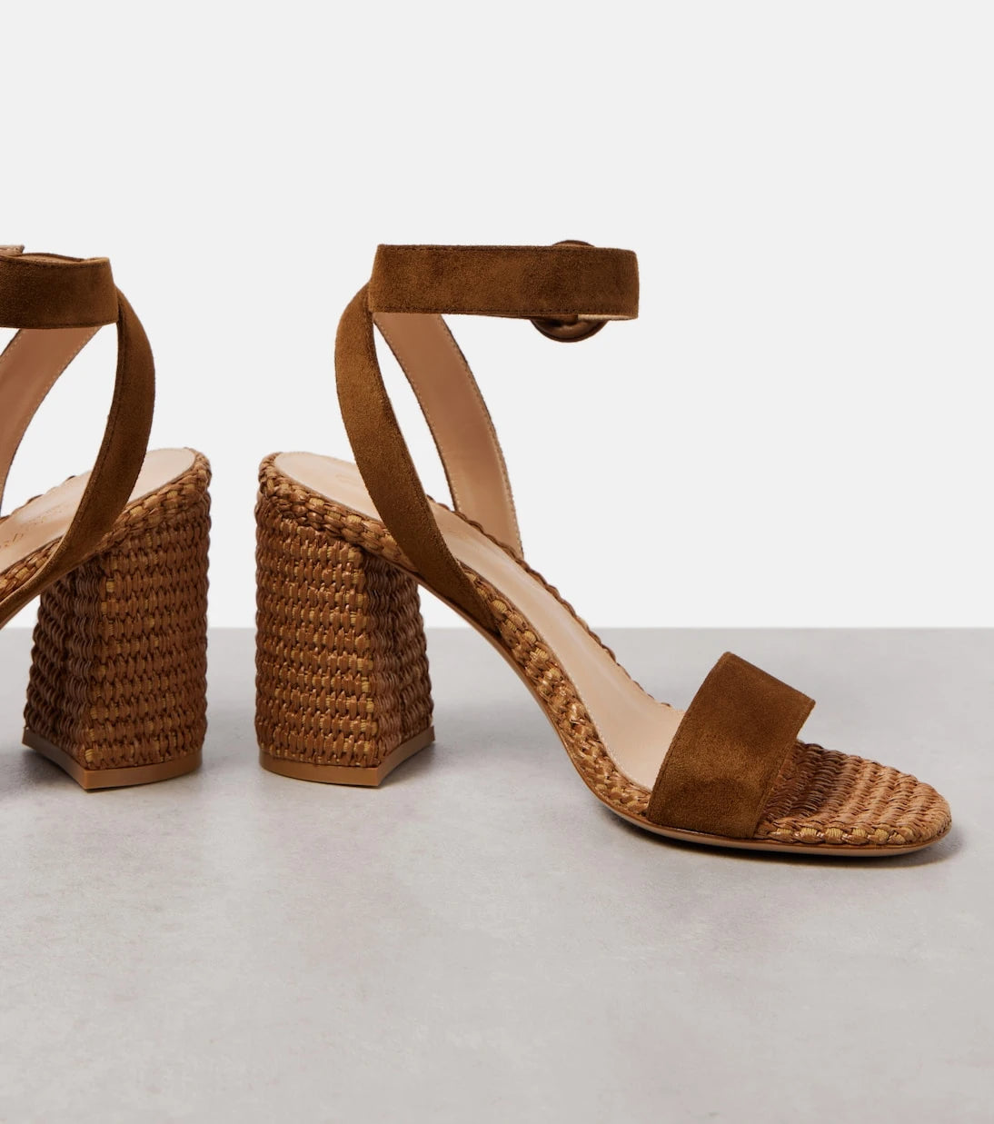 Gianvito Rossi - Sue 85 suede-trimmed sandals