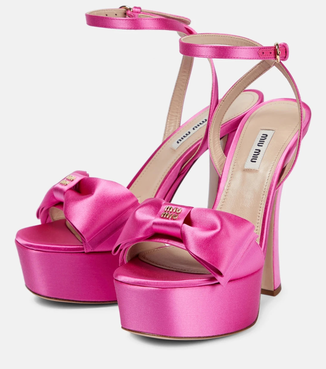 Miu Miu - Satin platform sandals