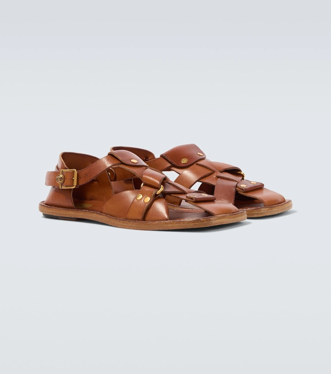 Versace - Souvenir leather fisherman sandals