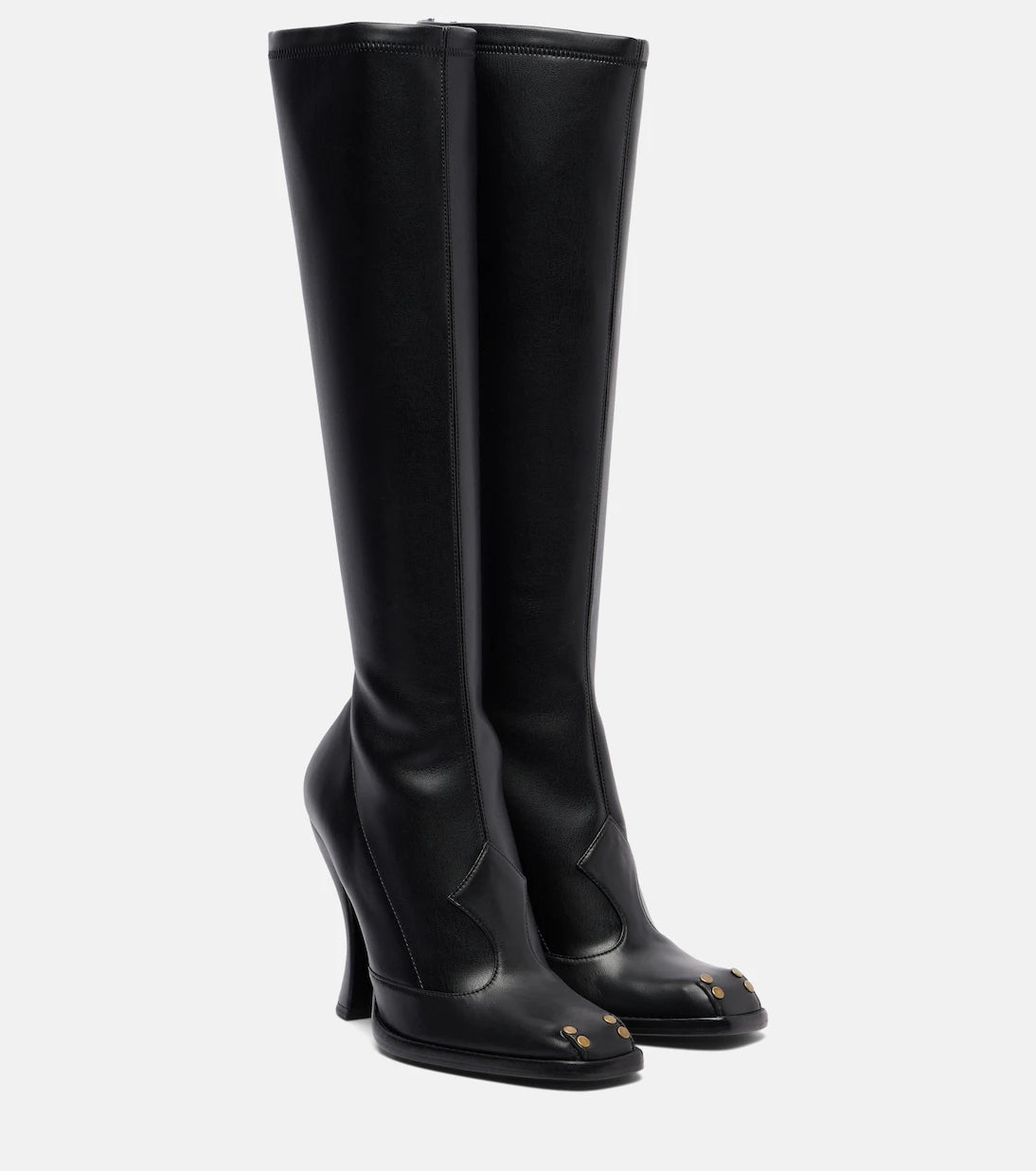 Etro - Studded leather knee-high boots