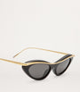 Black Whirl Cat Eye Sunglasses