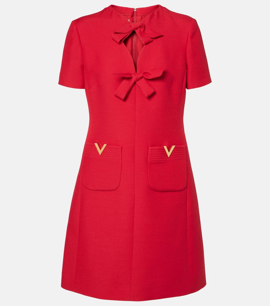 Valentino - Crepe Couture bow-detail minidress