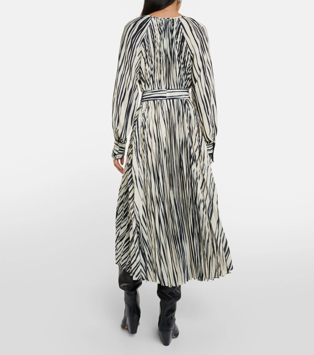 Proenza Schouler - Carol striped chiffon midi dress