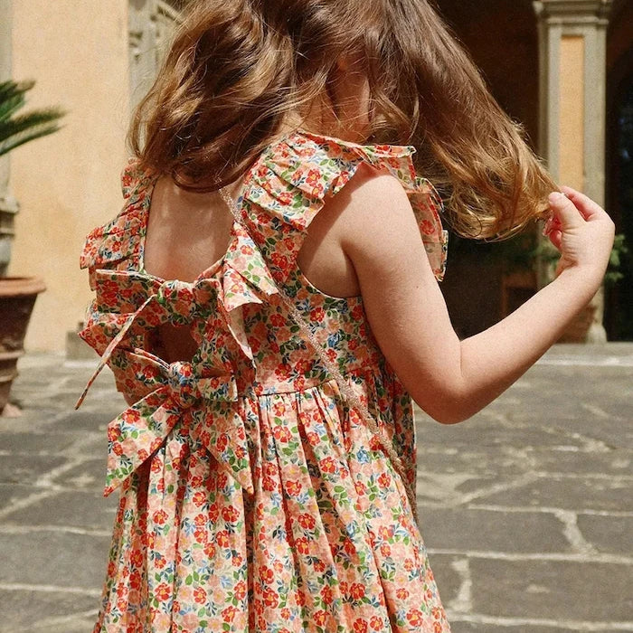 Konges Sløjd CIANNA DRESS GOTS Çocuk Pamuk Elbise