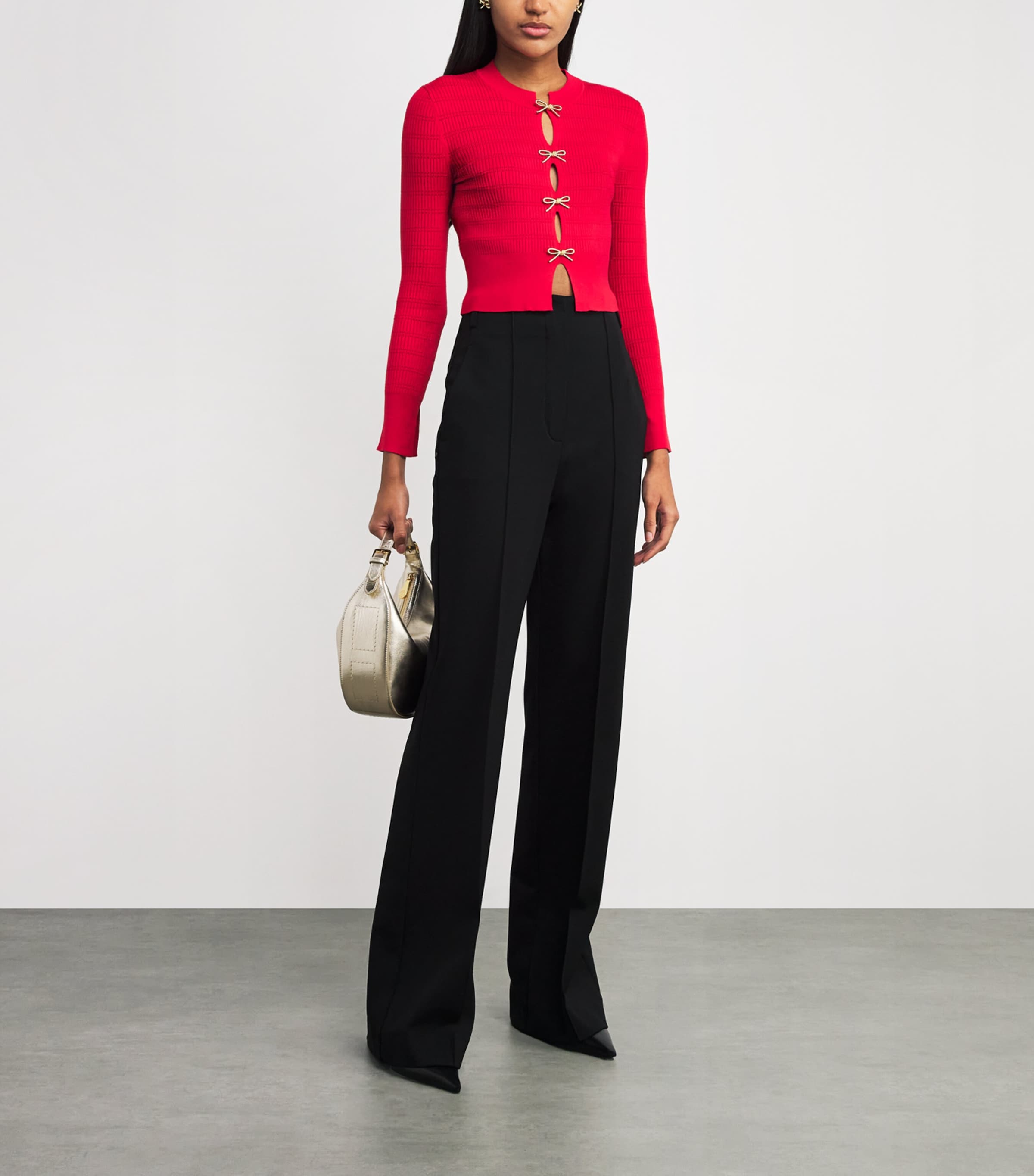 Red Embellished Sweater