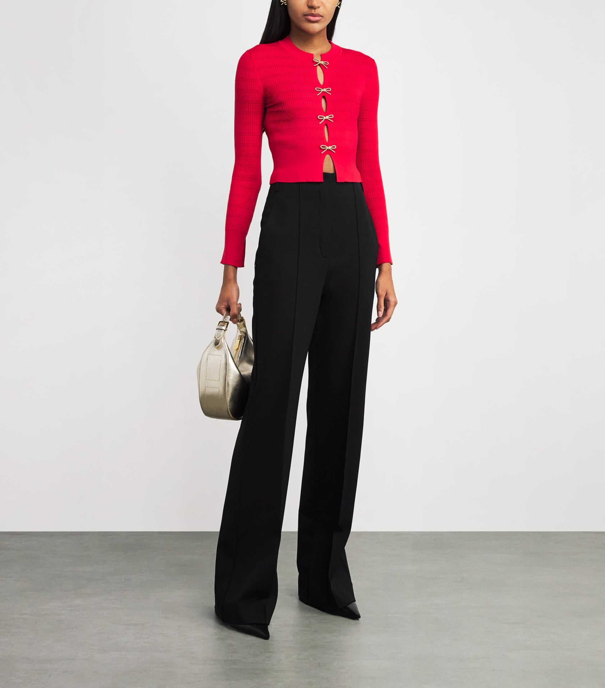 Red Embellished Sweater