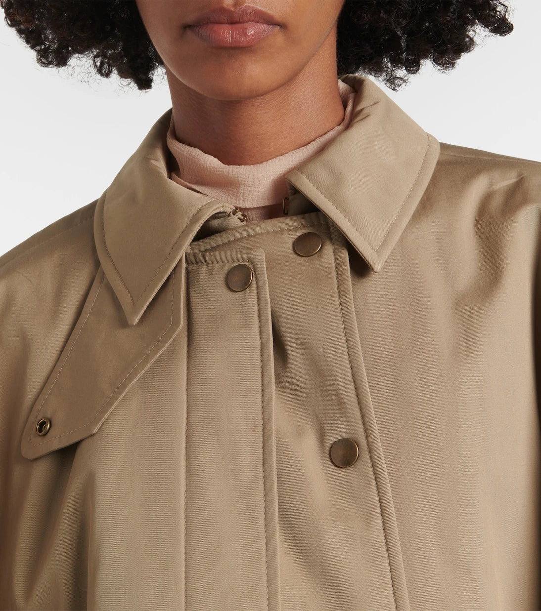 Chloé - Cropped cotton gabardine cape