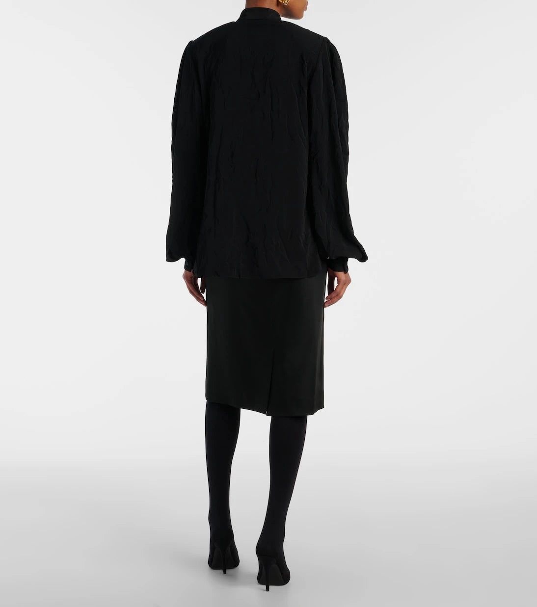 Balenciaga - Tie-neck crêpe blouse