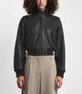 The Leather Harrington Bomber Jacket BLACK
