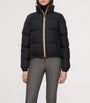 Burberry Black Checker-Tape Ambleside Puffer Jacket