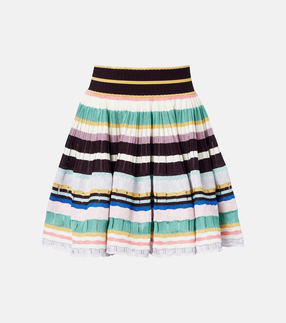 Alaïa - Striped knitted miniskirt