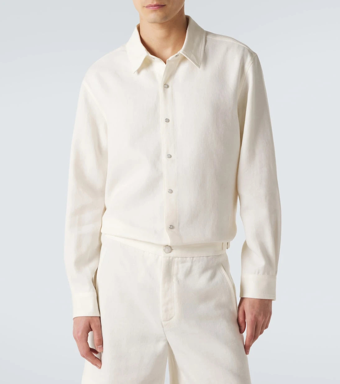 God's True Cashmere - Linen shirt with moonstone