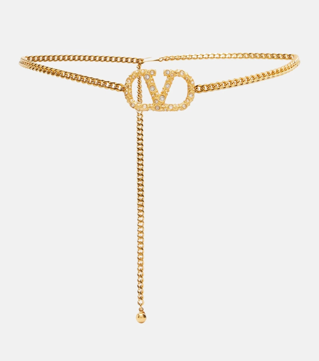 Valentino - حزام مزين بالكريستال VLogo