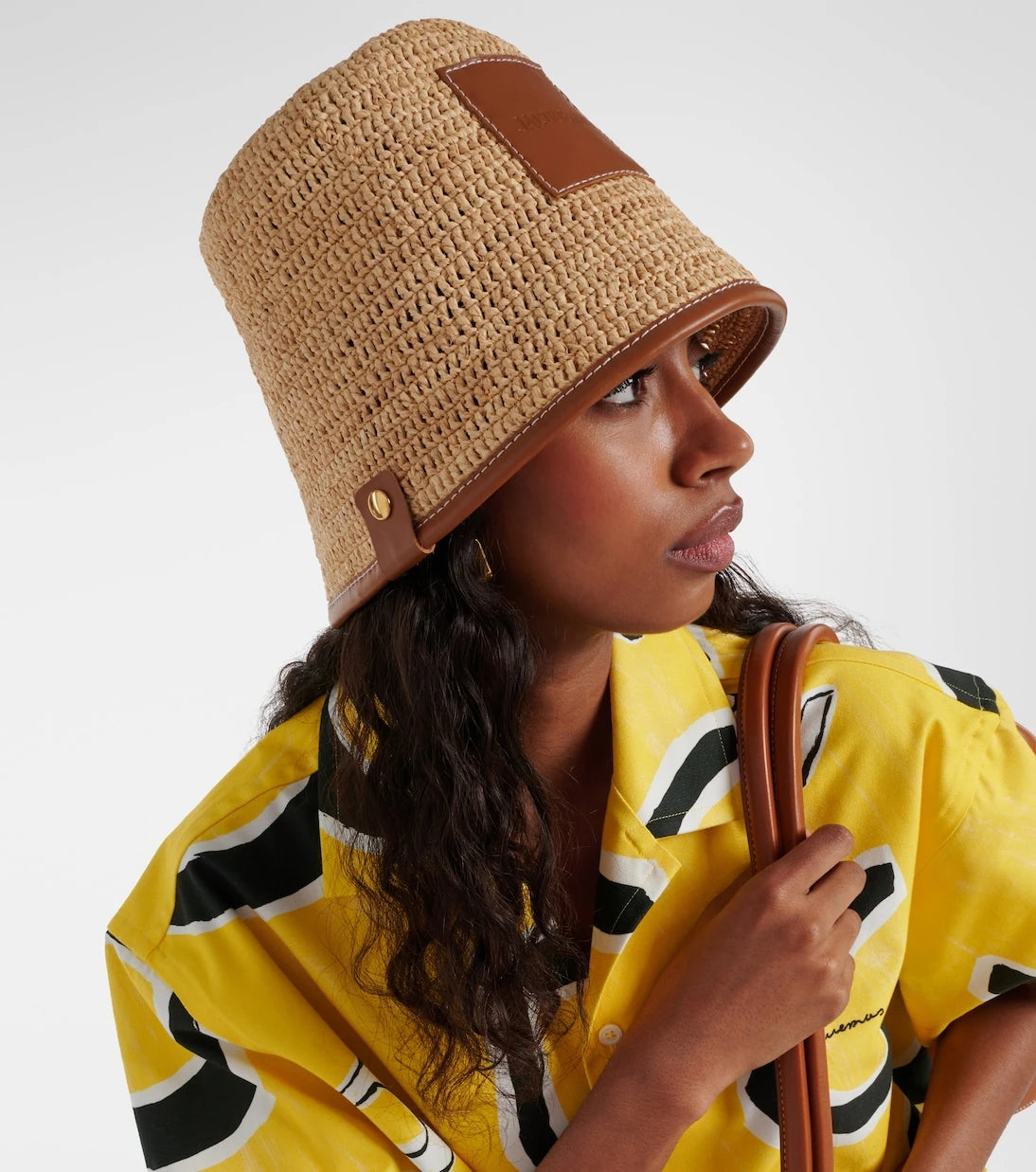 Jacquemus - Le Bob Soli raffia bucket hat