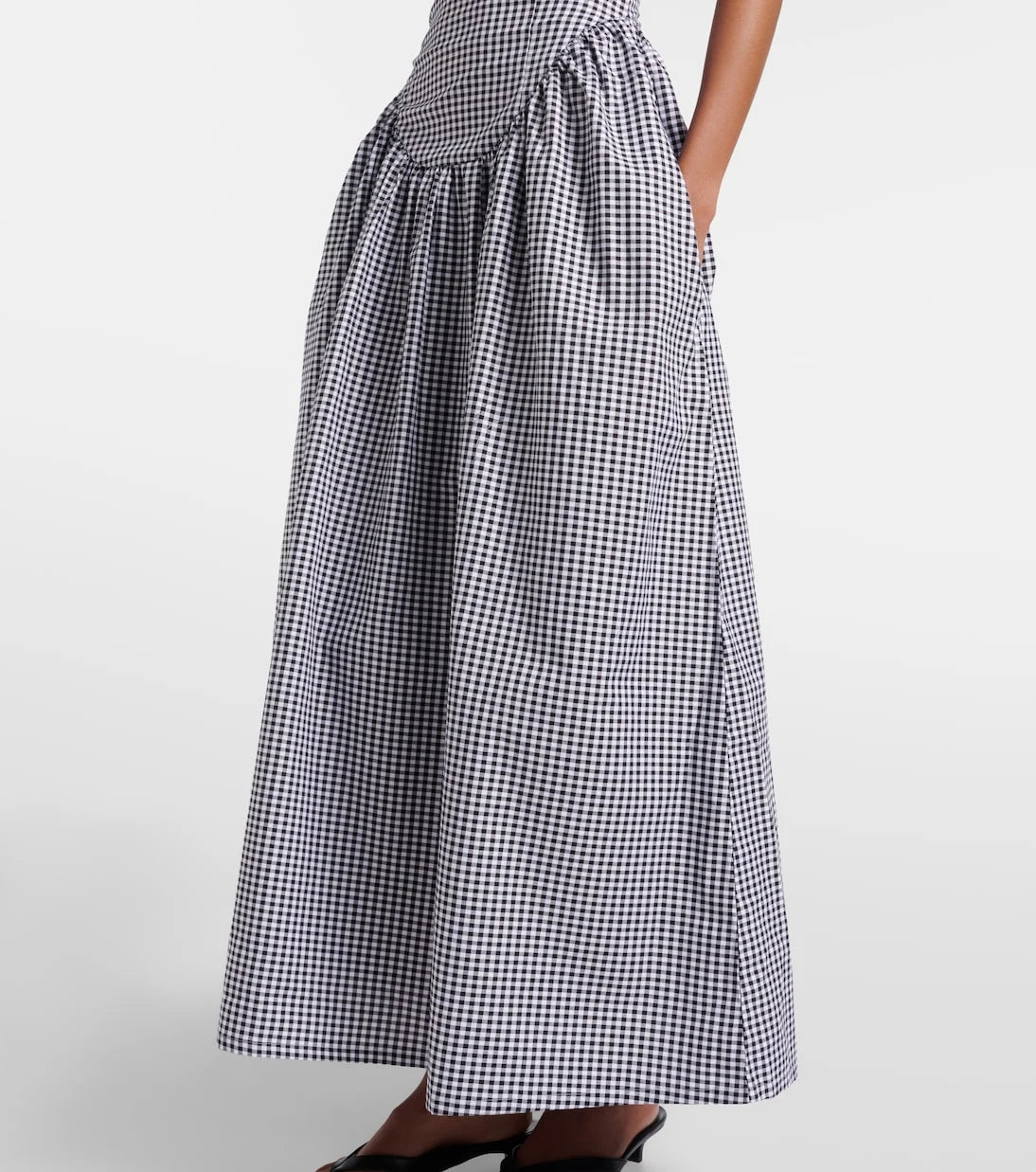 Bananhot - Paloma gingham cotton poplin maxi dress