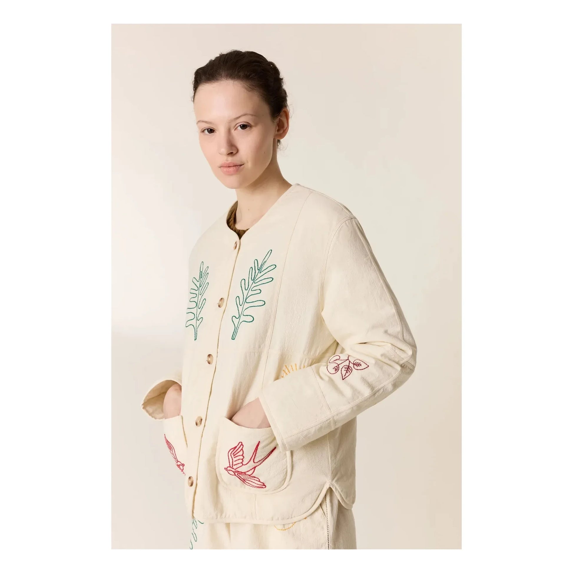 Leon & Harper - Viny organic cotton jacket | White
