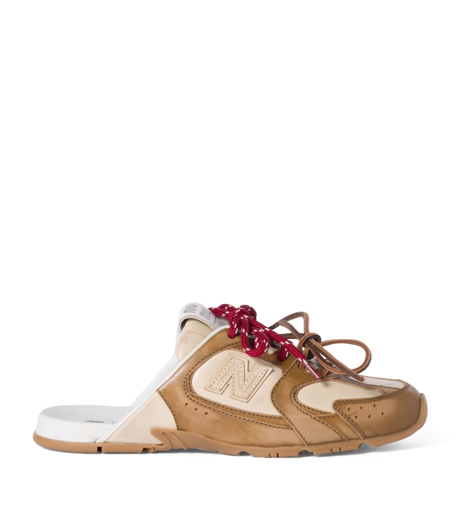 Brown x New Balance Leather 530 SL Mules