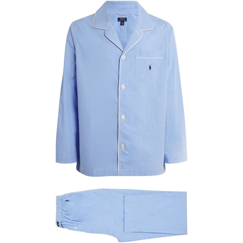 Cotton Poplin Gingham Pyjama Set