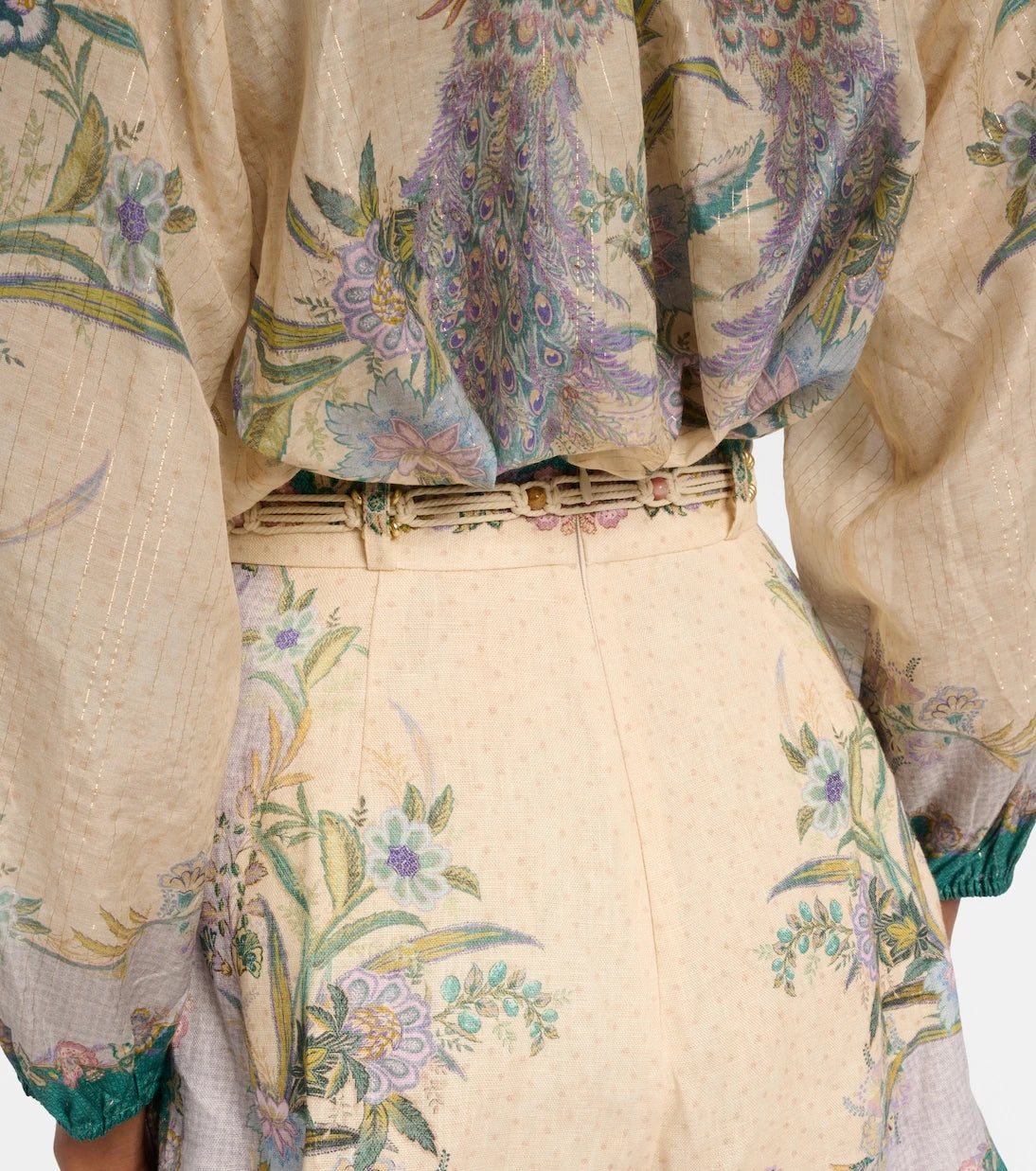 Zimmermann - Indra printed linen shorts