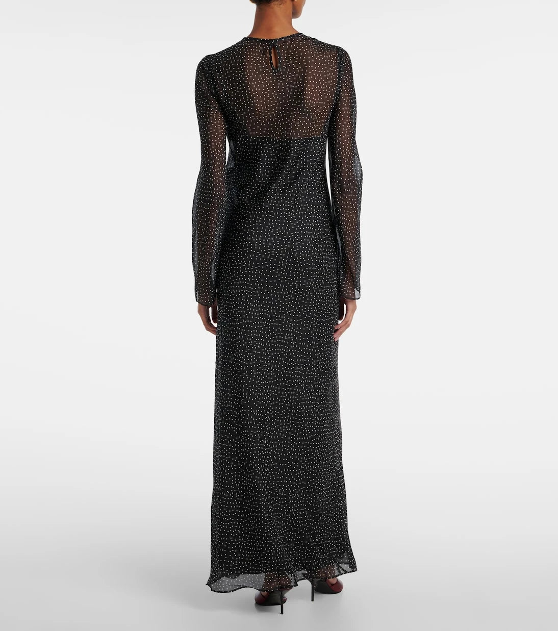 SIR - Polka-dot silk maxi dress