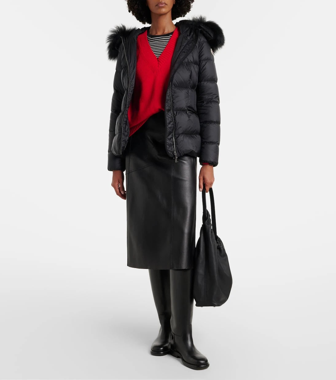 Moncler - Boed shearling-trimmed down jacket