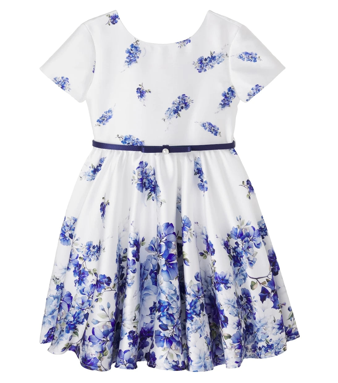 Monnalisa - Bow-detail floral crêpe dress