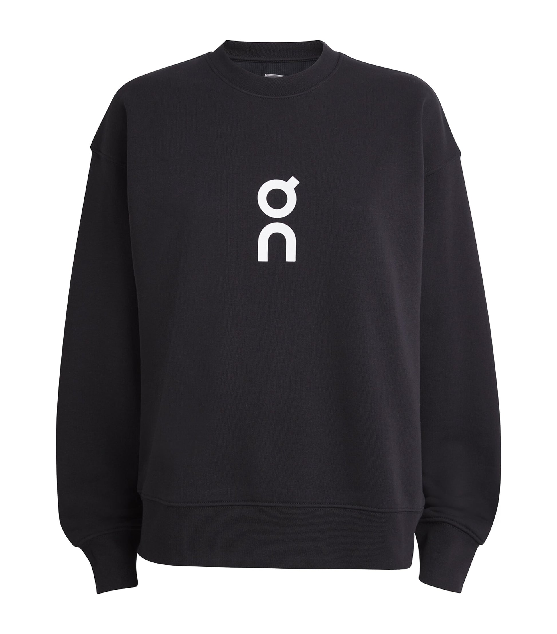 Black Cotton-Blend Club Crew Sweatshirt