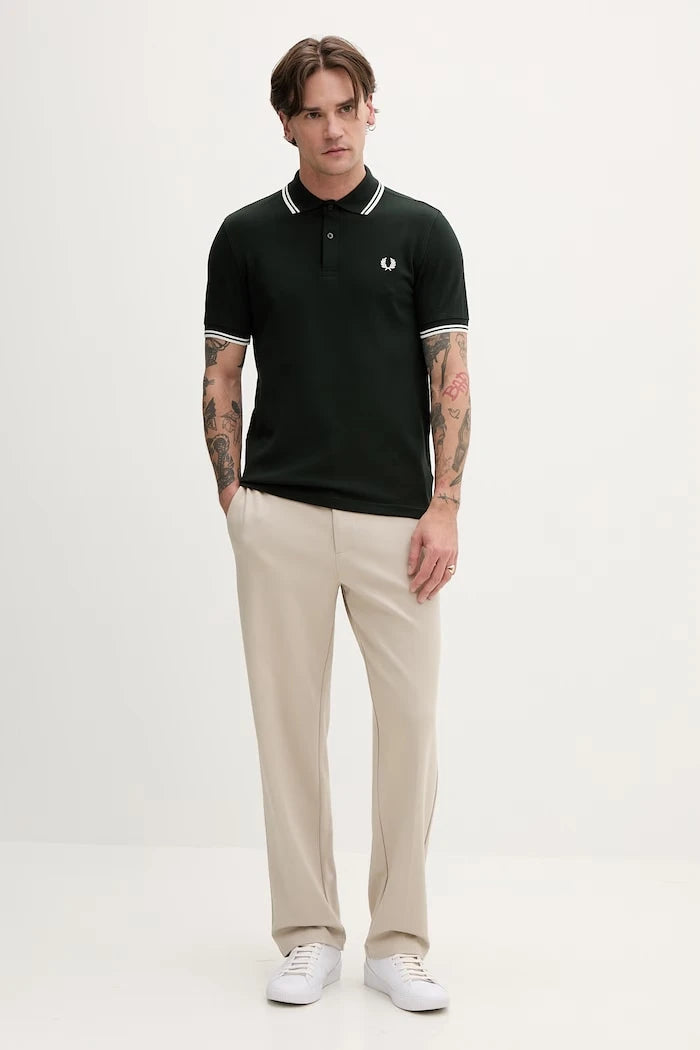 Памучна тениска с яка Fred Perry