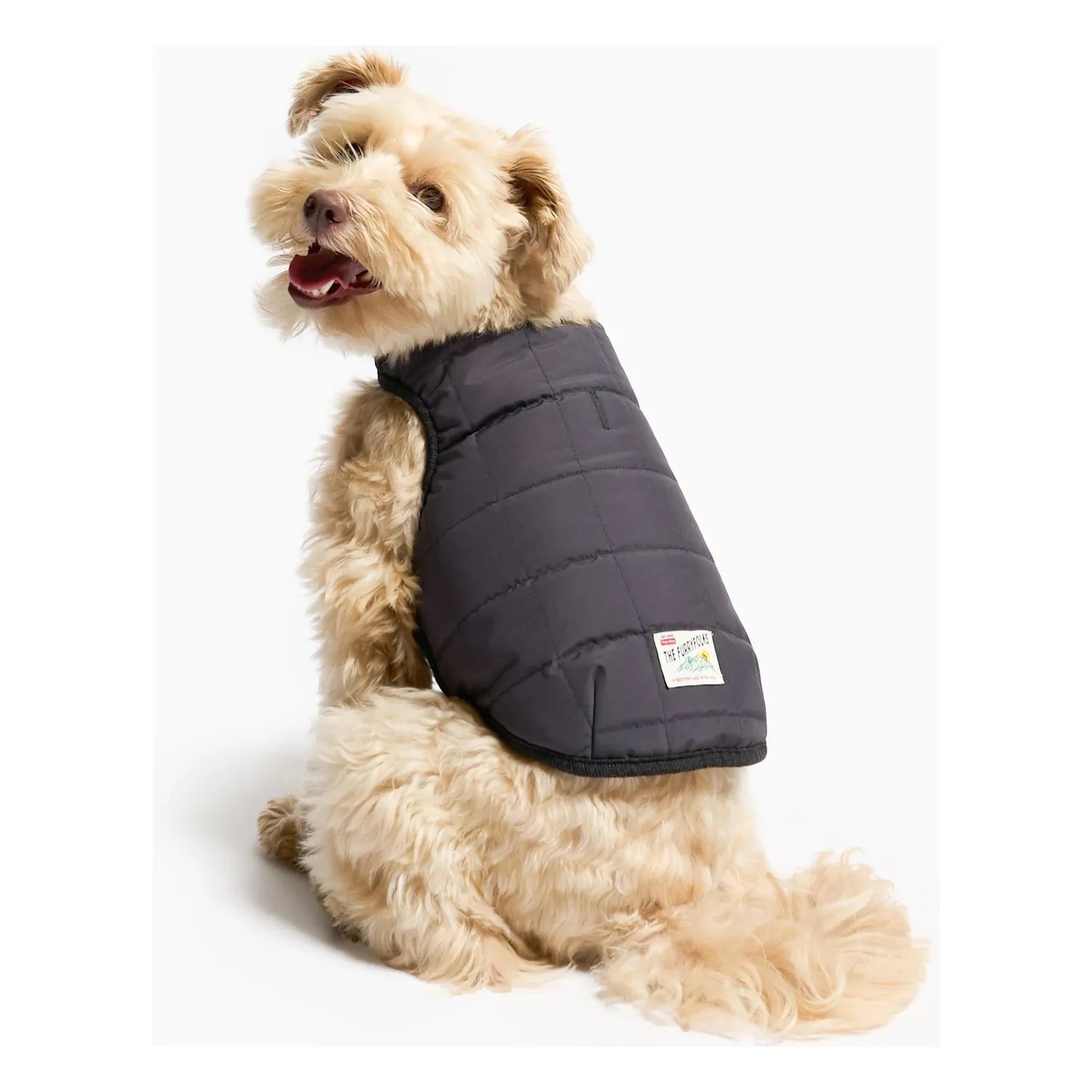 The Furry Folks - Reversible down jacket | Black