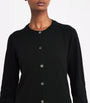 Black Cashmere Crew-Neck Cardigan