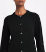 Black Cashmere Crew-Neck Cardigan