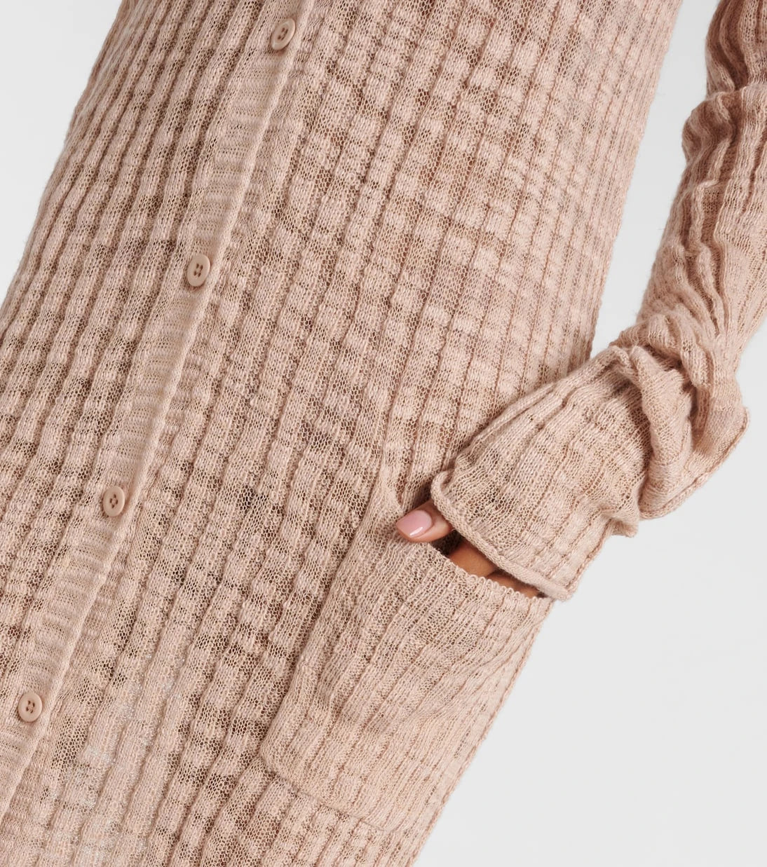 Acne Studios - سترة كارديغان من مزيج الكتان