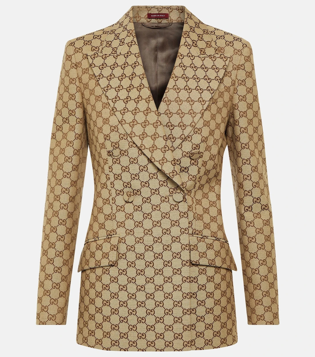 Gucci - GG Canvas double-breasted blazer