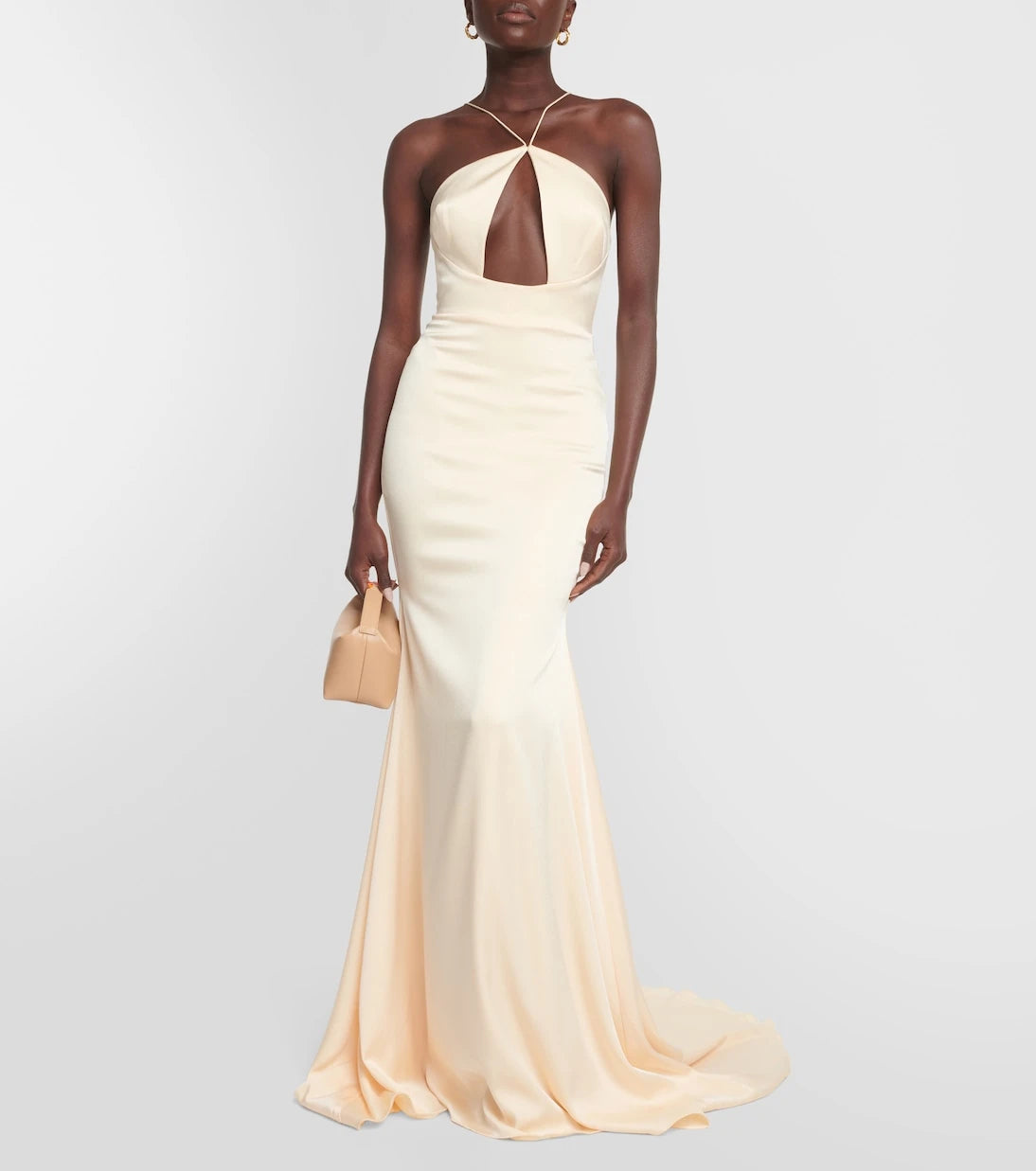 Alex Perry - Drake halterneck cutout satin gown