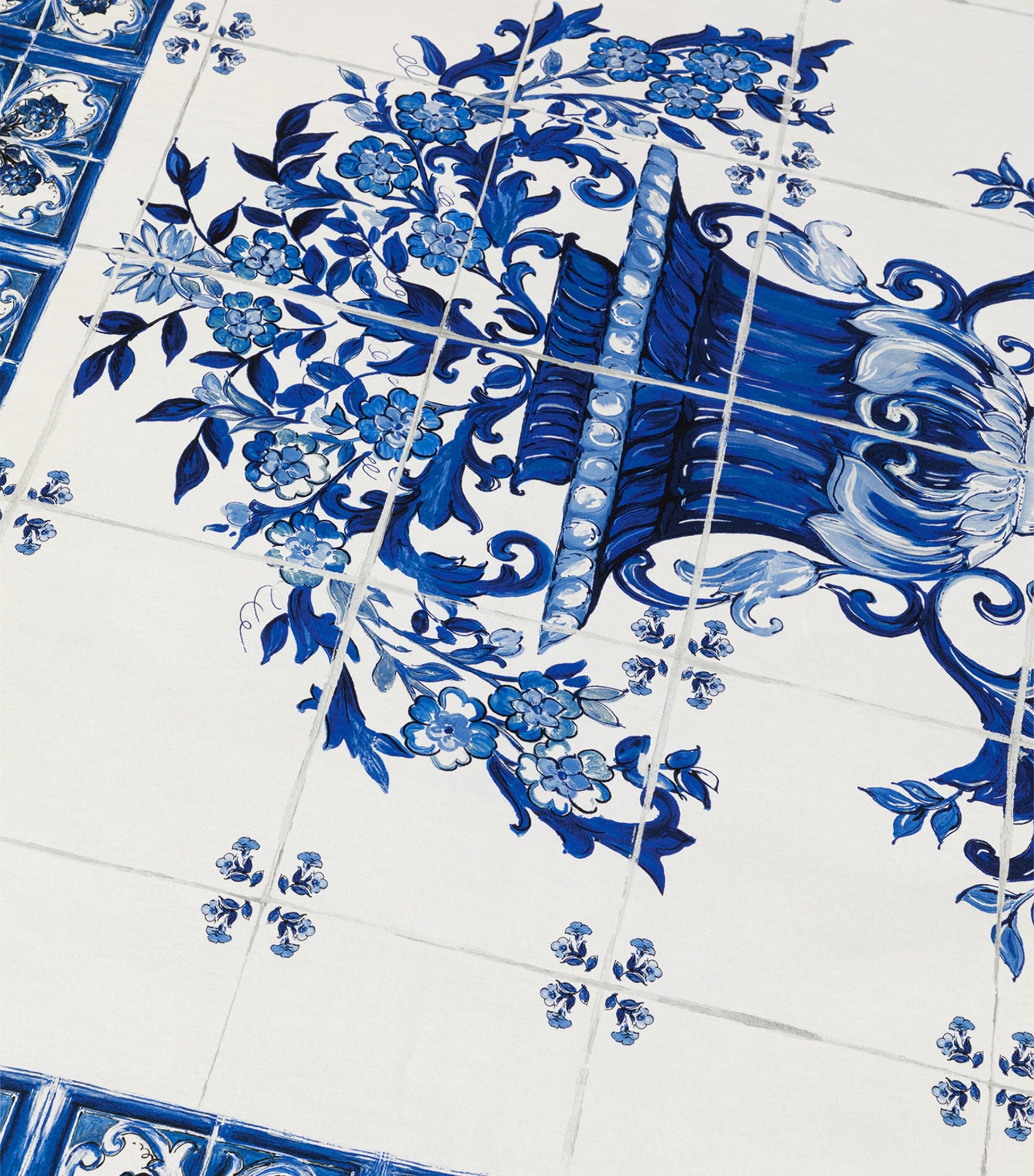 Dolce & Gabbana Casa Silk-Wool Blu Mediterraneo Throw (140cm x 180cm)