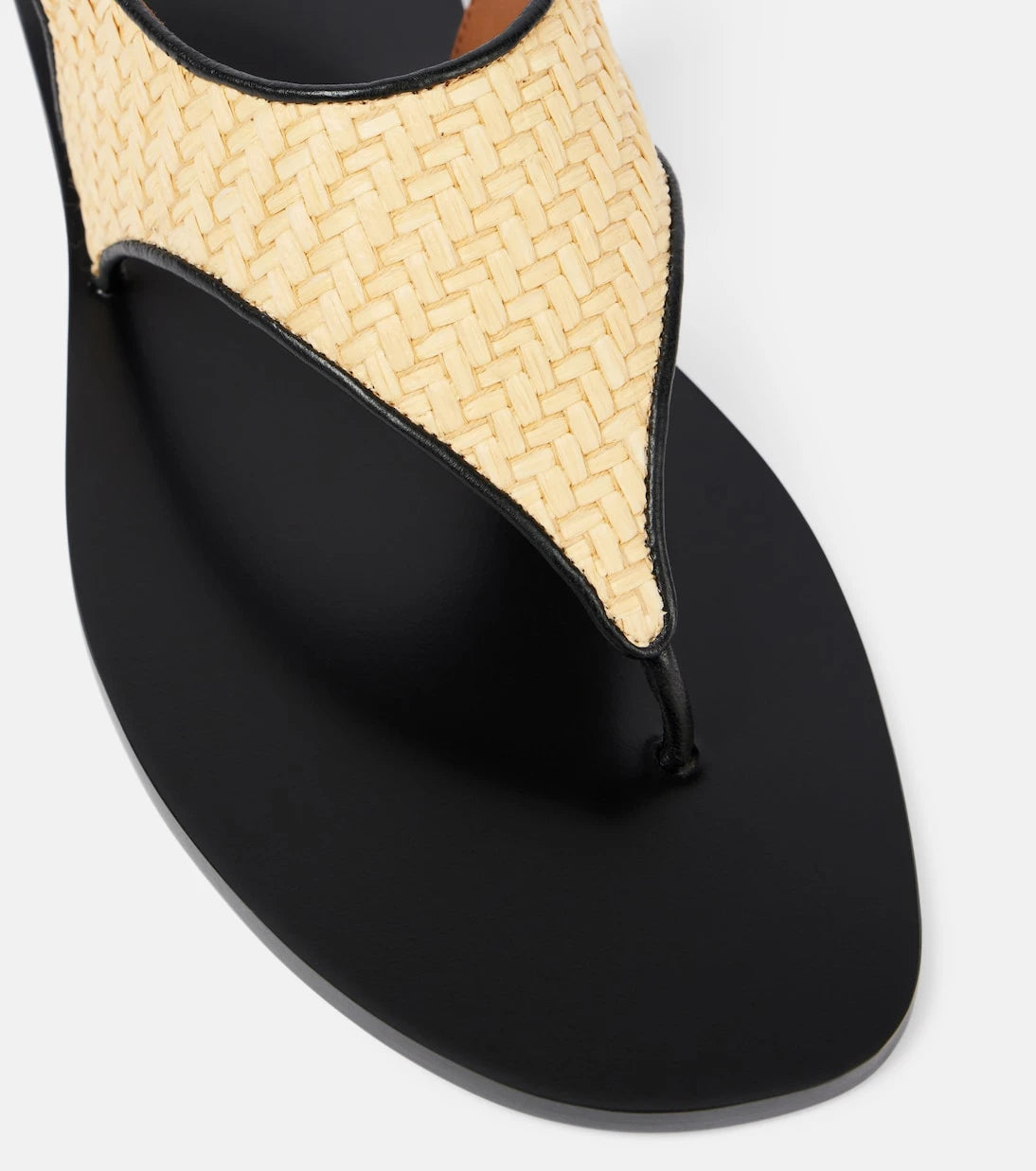 Paris Texas - Amalfi raffia-effect thong sandals