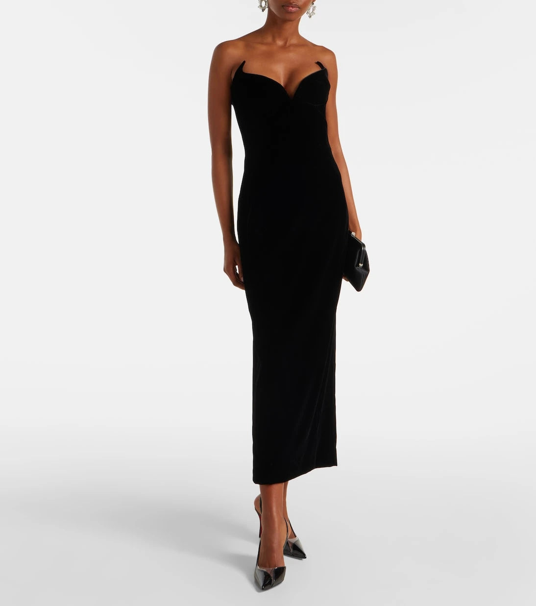 Mugler - Velvet bustier dress