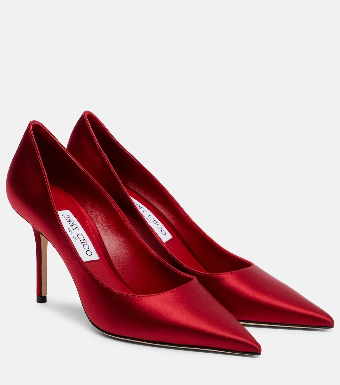 Jimmy Choo - حذاء Love 85 من الساتان بكعب عالٍ