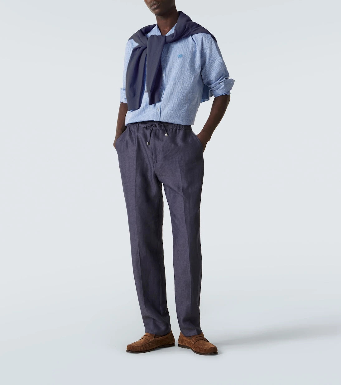 Etro - قميص قطني مخطط غورو