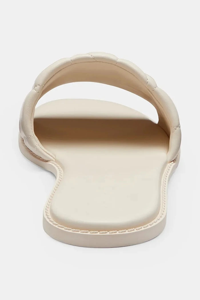 Coach чехли с равна подметка дамски от кожа Holly Quilted Leather Sandal