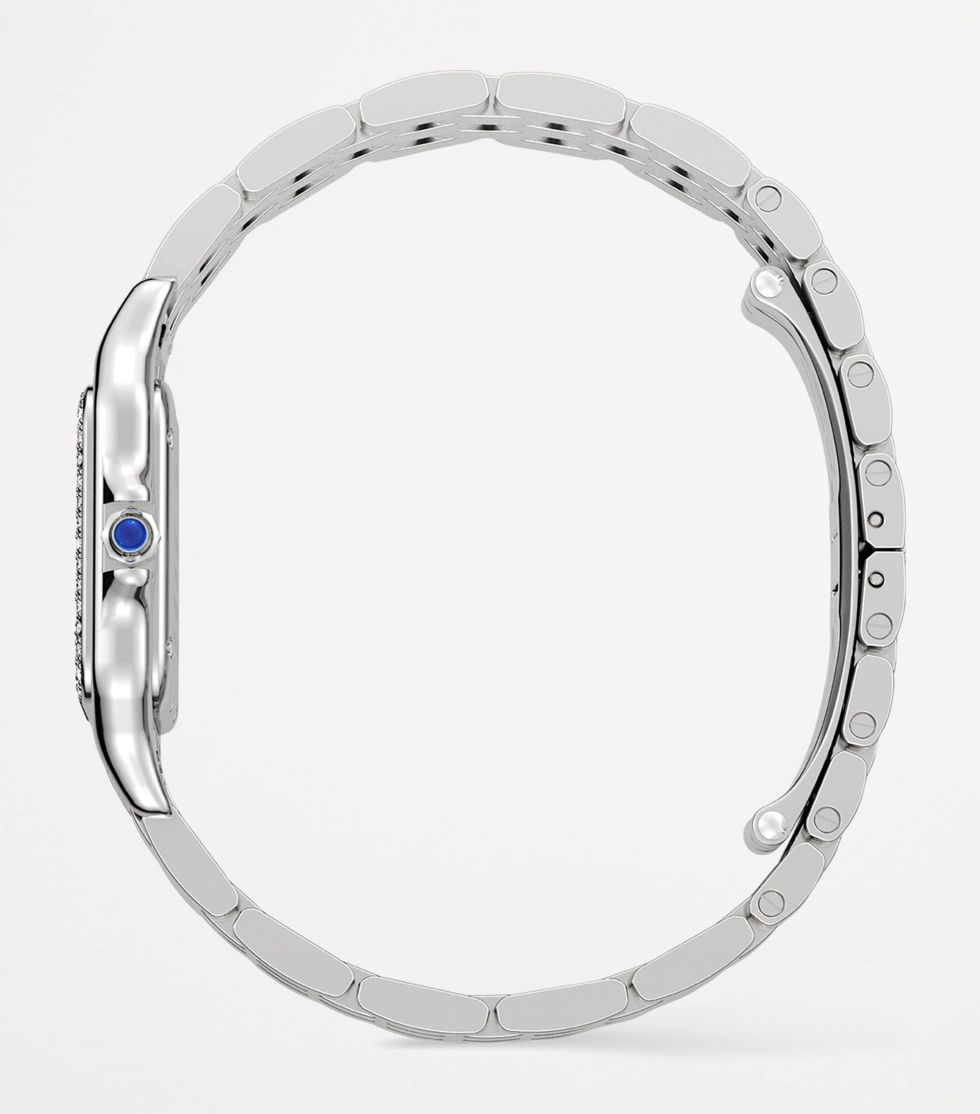 Medium Stainless Steel and Diamond Panthère de Cartier Watch 36.5mm