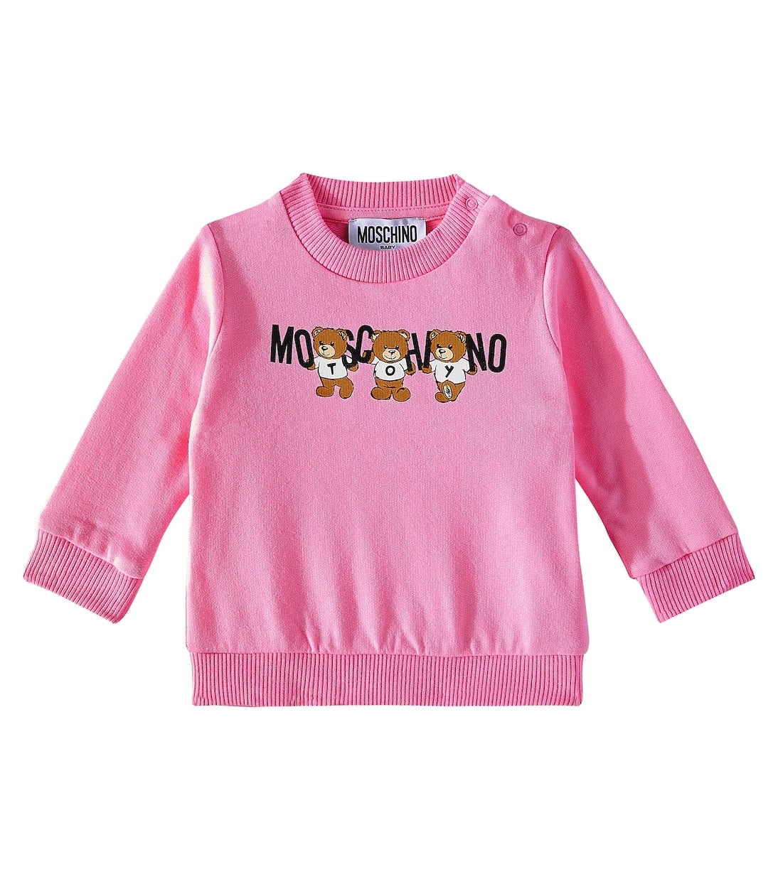 Moschino Kids - سويت شيرت قطني بطبعة الدب تيدي