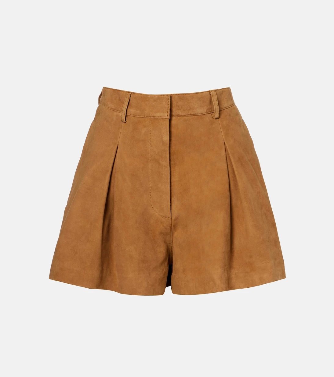Rotate - High-rise suede shorts