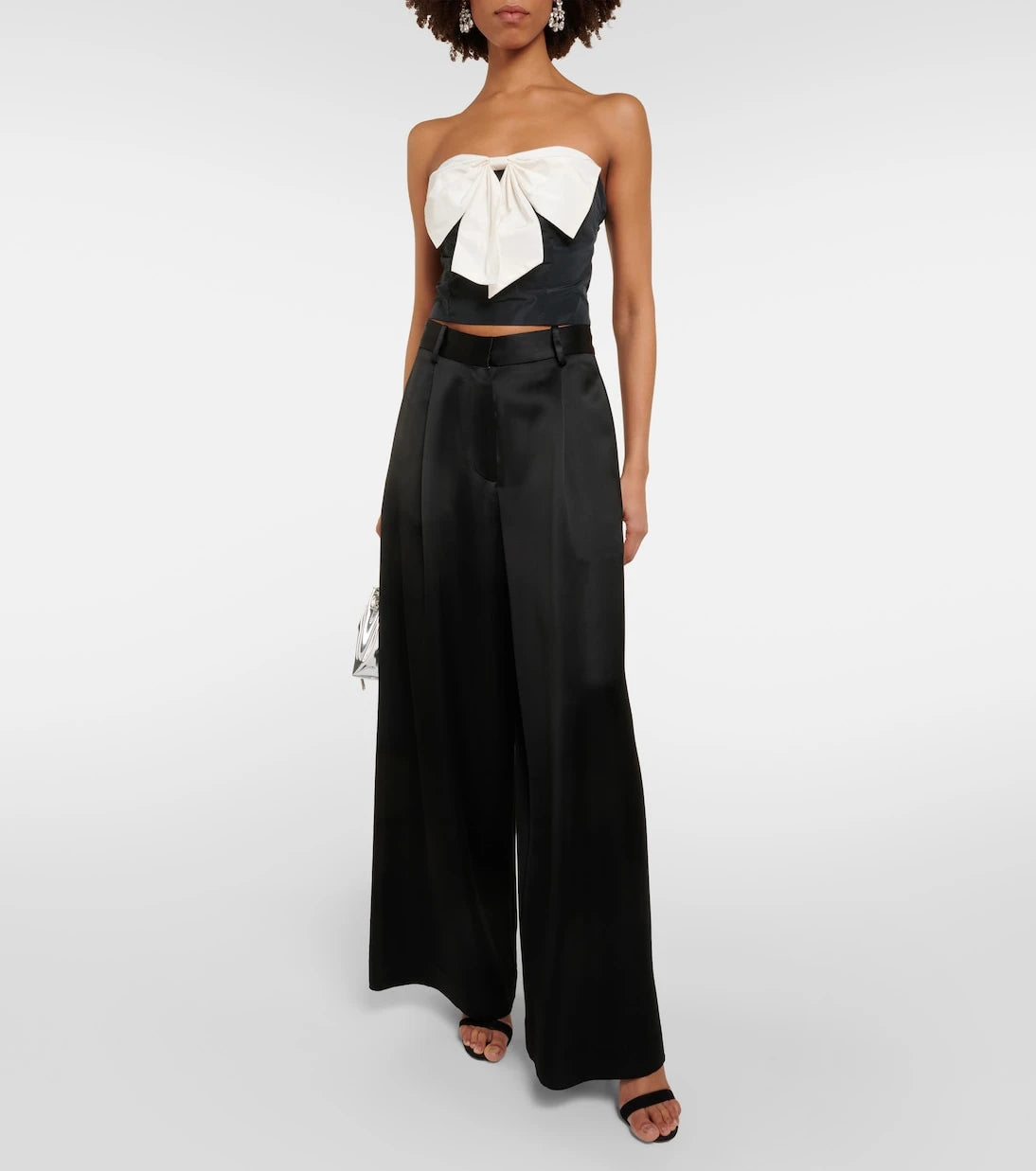 Staud - Atticus bow-detail strapless top