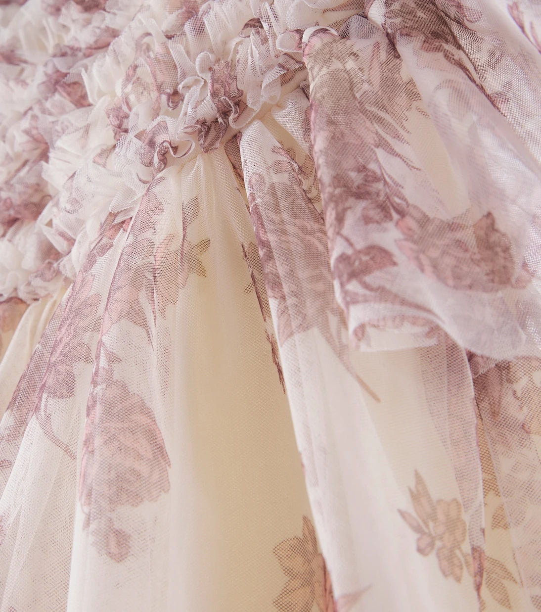 C'era Una Volta - Carla floral ruffled tulle top