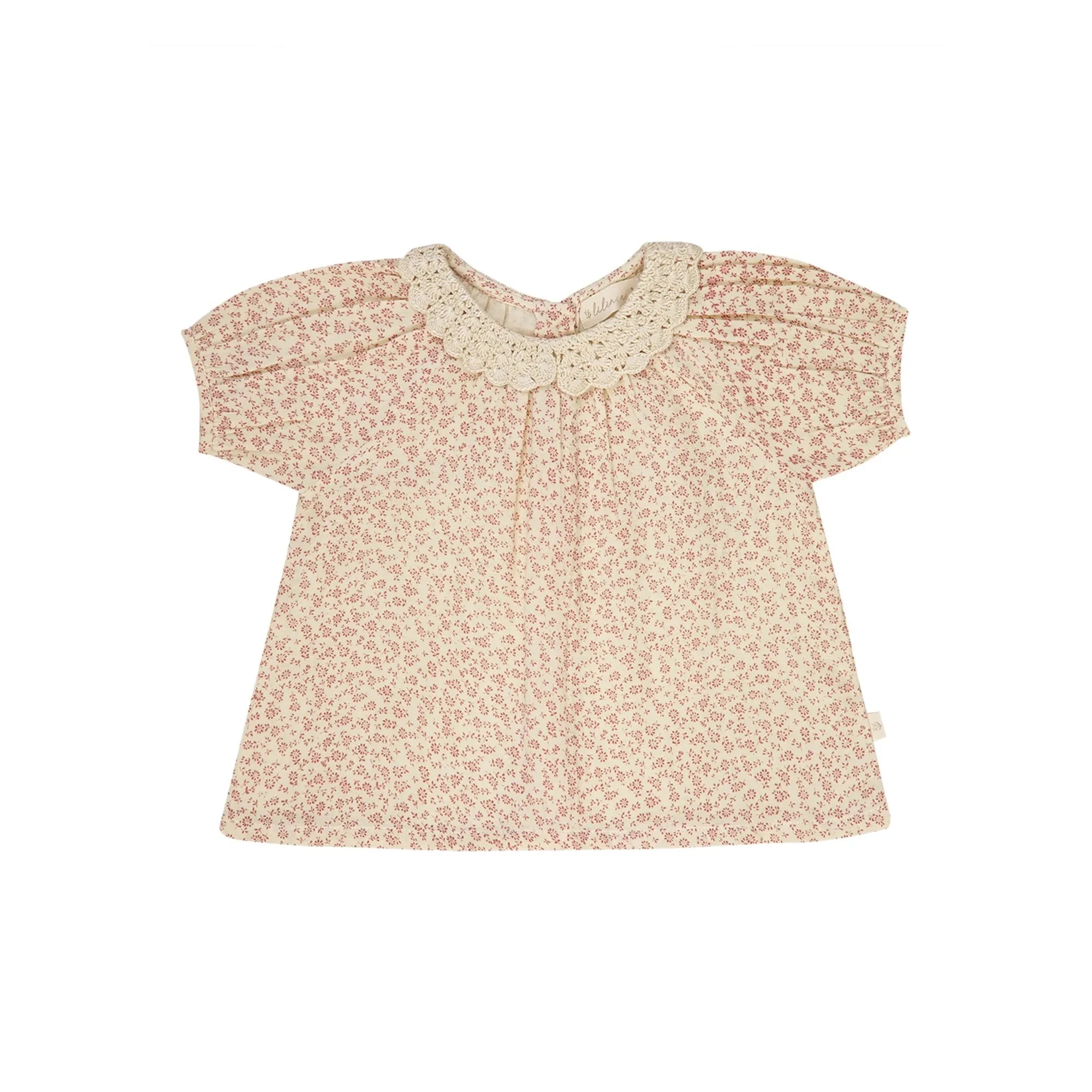 Lilinoa - Blouse Crochet collar Charlotte Liberty | Ecru